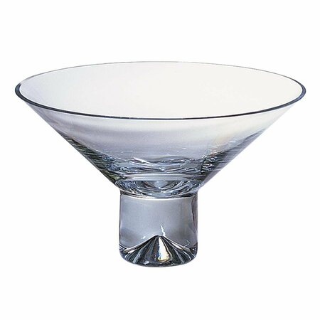 TARIFA 11 in. Mouth Blown Crystal Centerpiece or Fruit Bowl TA3094868